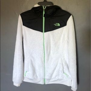 Fuzzy North Face Coat w Hood